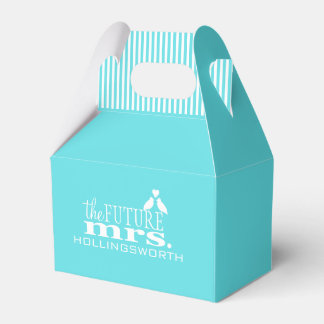 The Future Mrs.-Blue Wedding Favor Box