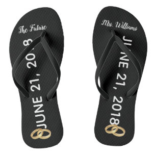 The Future Mrs Bridal Flip Flops   Custom Name