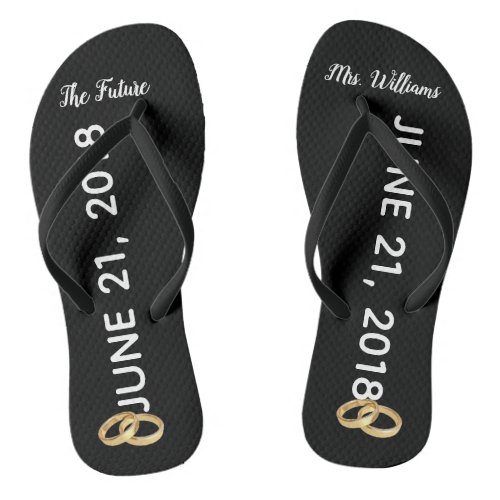 The Future Mrs Bridal Flip Flops  Custom Name