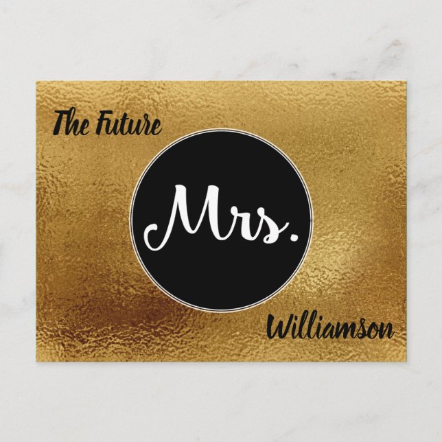 The Future Mrs. Bridal Shower Well Wishes Advice Invitation Postcard (Front)