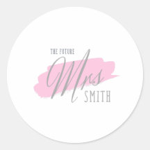 The Future Mrs Smith - Gray Font | Pink Background
