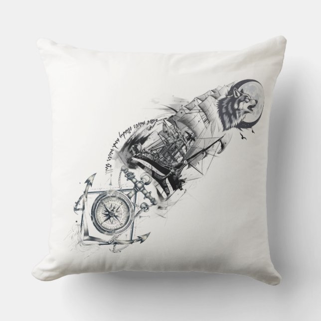 The Future of Naval Design | Advanced Autonomous  Throw Pillow (Front)