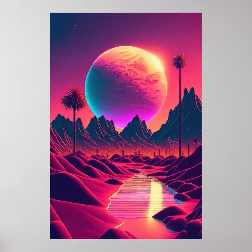 The Future that Never Was A Synthwave Journey Poster