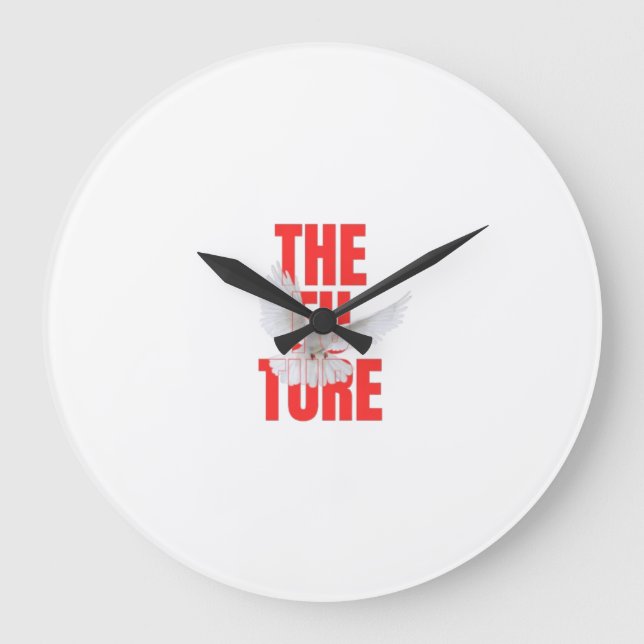 The Future Typography Motivational Wall clock |  (Front)