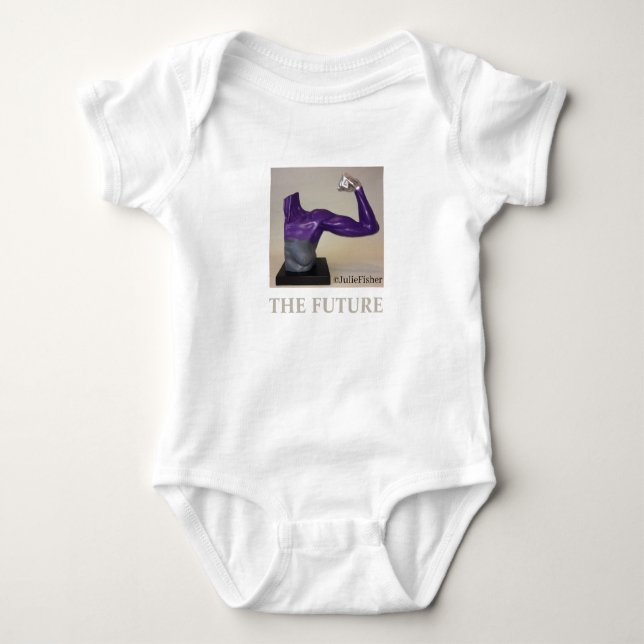 THE FUTURE-Woman's dark gray V neck T-shirt (Front)