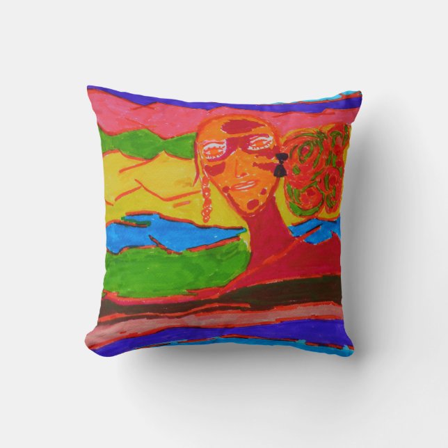 the future women throw pillow (Front)