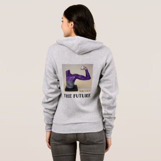 THE FUTURE-Women's gray zip hoodie