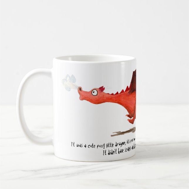 The Fuzzy Pink Dragon and The Goo Coffee Mug (Left)