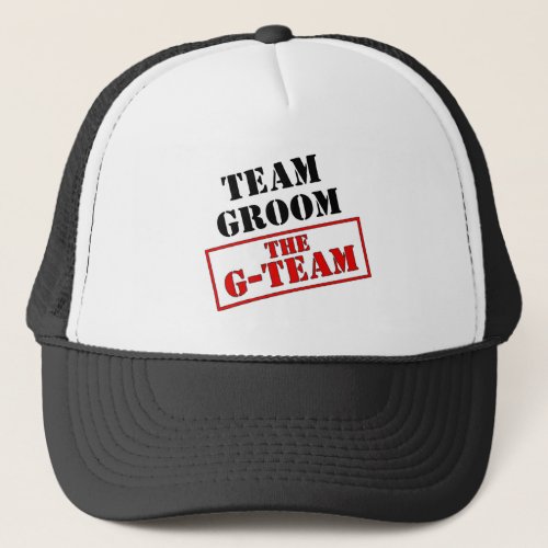 The G_Team Team Groom Trucker Hat