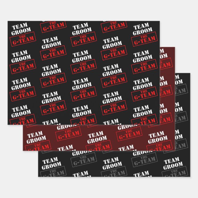 The G-Team Team Groom Wrapping Paper Sheets (Set)