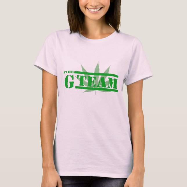 the-g-team weed  leaves weed lover t-shirt design (Front)