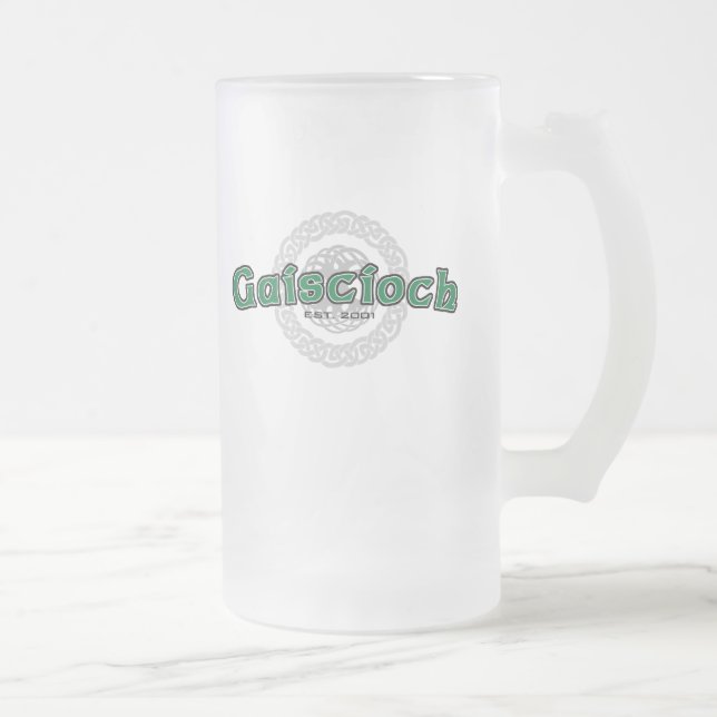 The Gaiscioch Caffeine Holding Unit Frosted Glass Beer Mug (Right)