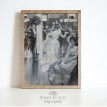 The Gala Vintage fashion painting of women Poster