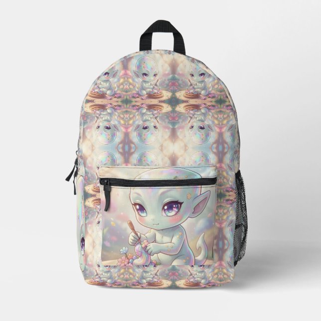 The Galaxy Wanderers of Nectar Printed Backpack (Front)