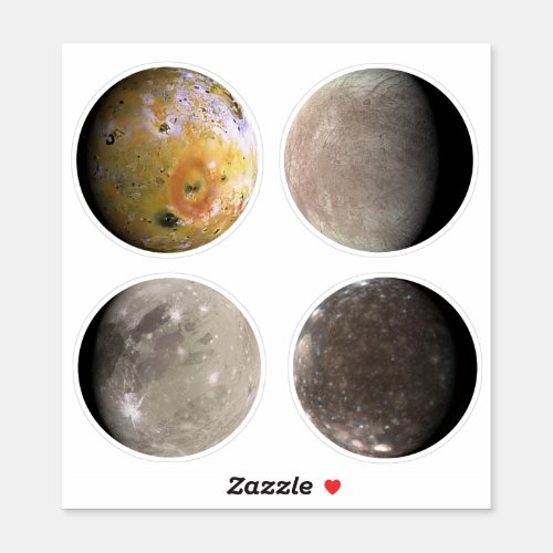 The Galilean Moons Sticker Sheet