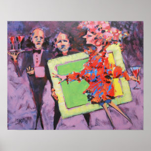 The Gallery Game Painting  / Artist Larry Lerew Poster