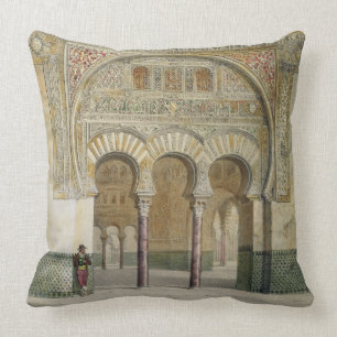 The Gallery of the Court of Lions at the Alhambra, Throw Pillow