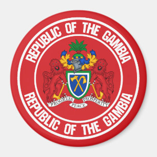The Gambia Round Emblem Magnet