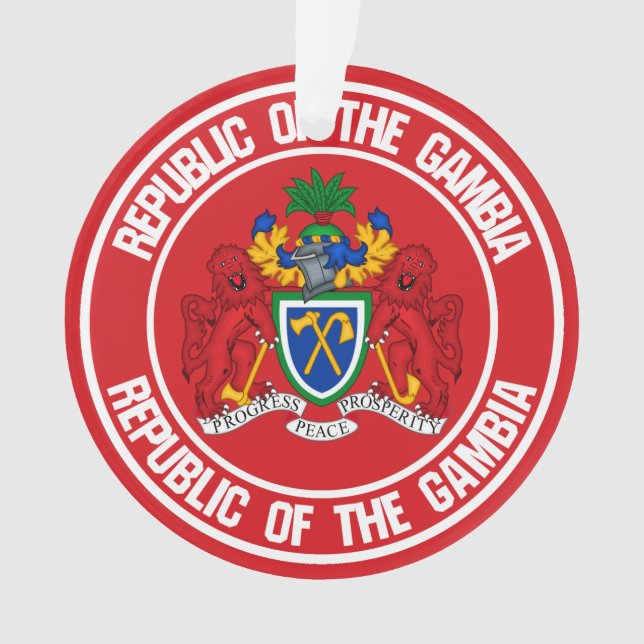 The Gambia Round Emblem Ornament (Front)