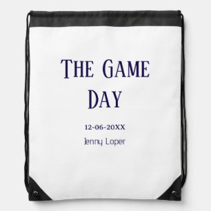 the game day football club match name year date drawstring bag