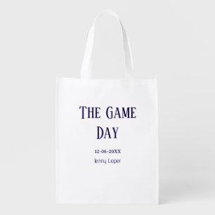 the game day football club match name year date grocery bag