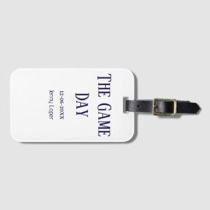 the game day football club match name year date luggage tag
