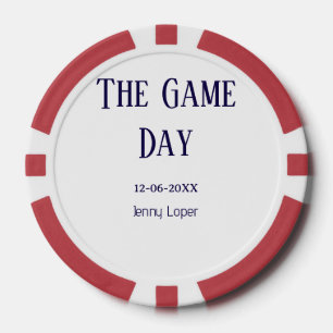 the game day football club match name year date poker chips