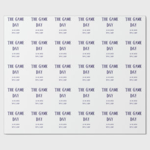 the game day football club match name year date wrapping paper
