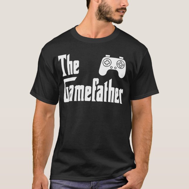 The Game Father Sarcastic Funny Gaming Christmas G T-Shirt (Front)