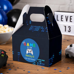 The Game Is On! Custom Photo Video Game Birthday Favor Boxes