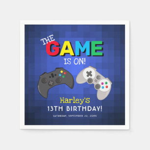 The Game Is On! Video Game Birthday Napkins