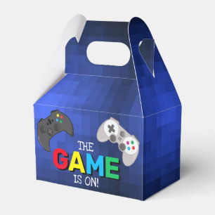 The Game Is On! Video Game Birthday Thank You Favor Boxes