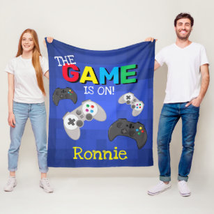 The Game Is On! Video Game Fleece Blanket