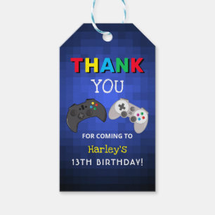 The Game Is On! Video Game Thank You Gift Tags