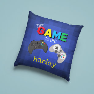 The Game Is On!   Video Game Throw Pillow