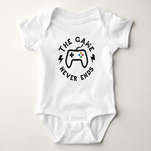 The Game never ends Baby Bodysuit