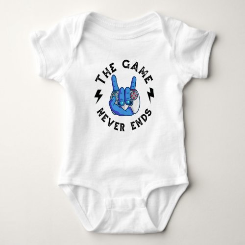 The Game never ends Baby Bodysuit