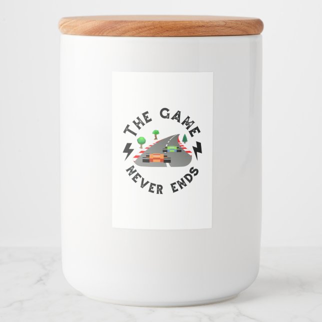 The Game never ends Food Label (Front)
