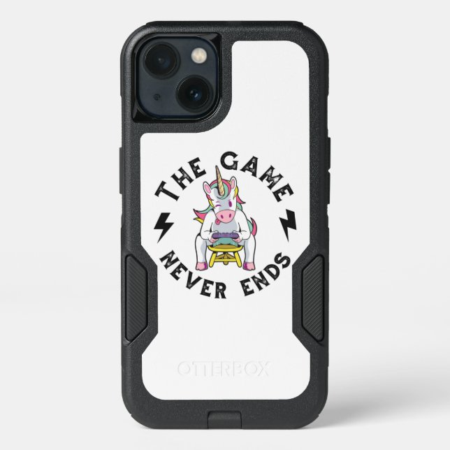 The Game never ends for Unicorns Otterbox iPhone Case (Back)