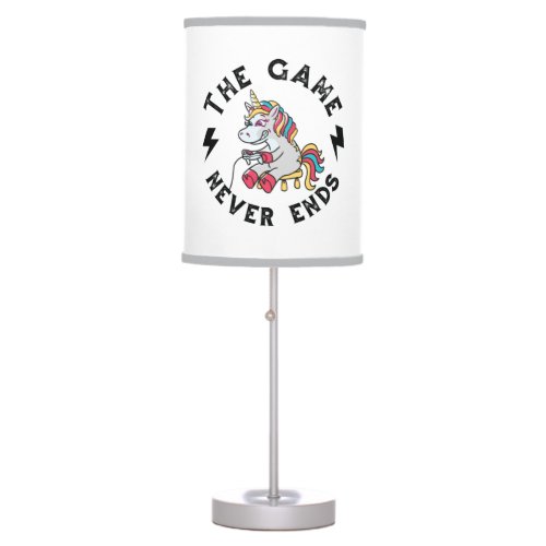 The Game never ends for Unicorns Table Lamp