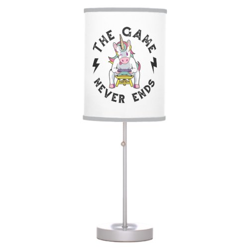 The Game never ends for Unicorns Table Lamp