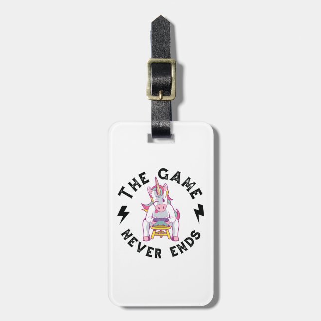The Game never ends Luggage Tag (Front Vertical)