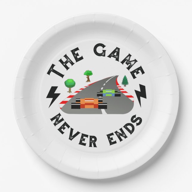 The Game never ends Paper Plates (Front)