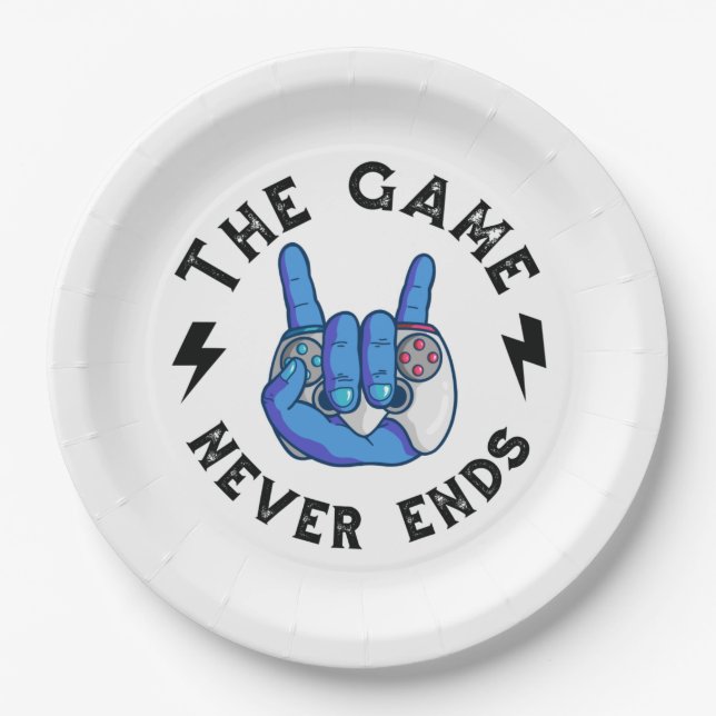 The Game never ends Paper Plates (Front)