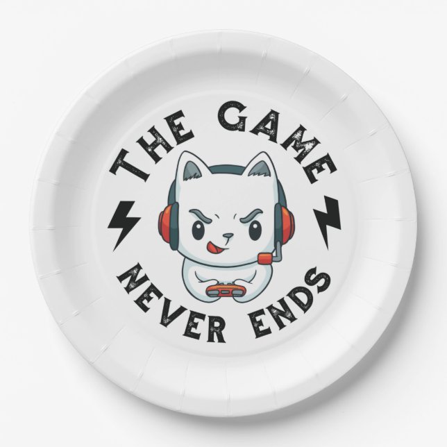 The Game never ends Paper Plates (Front)