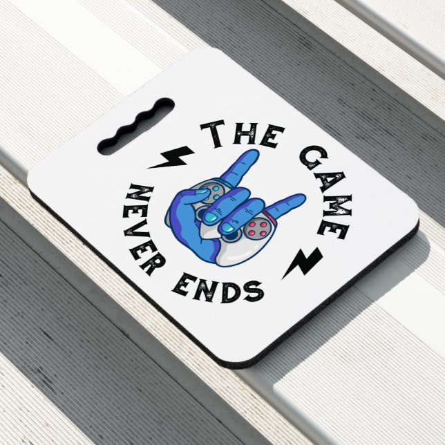 The Game never ends Seat Cushion (In Situ)