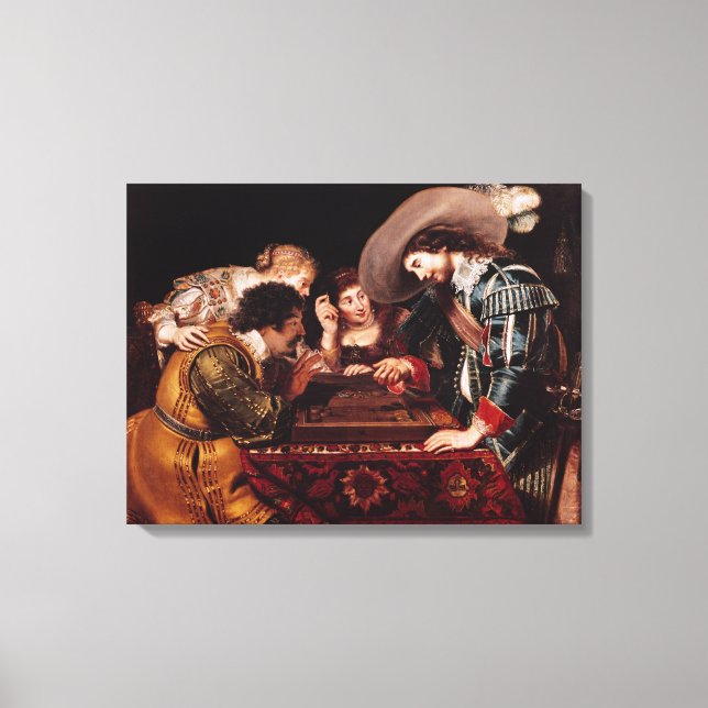 The Game of Backgammon Canvas Print (Front)