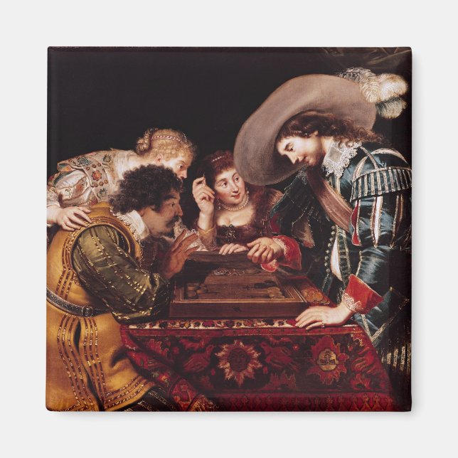 The Game of Backgammon Magnet (Front)