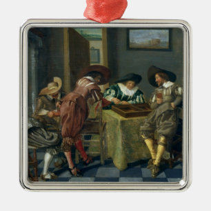 The Game of Backgammon Metal Ornament