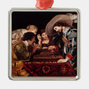 The Game of Backgammon Metal Ornament